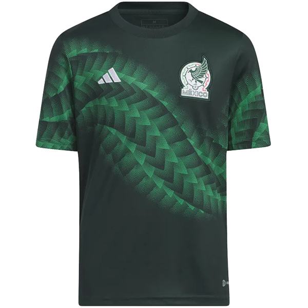 Mexico pre-match training soccer jersey men's specail green uniform football kit sports top shirt 2022 world cup